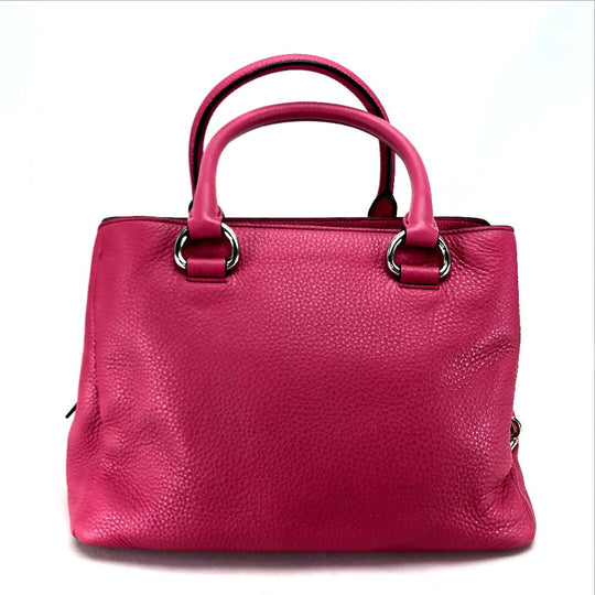 PRADA Handbag BN2853 leather pink Viterodino Women Used Authentic