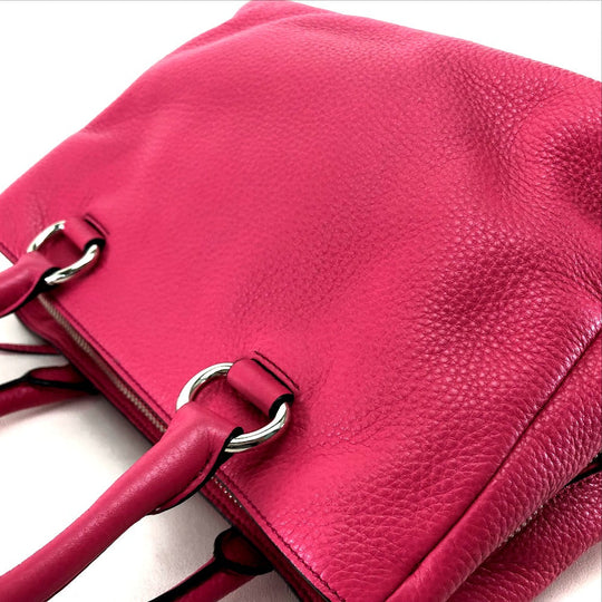 PRADA Handbag BN2853 leather pink Viterodino Women Used Authentic