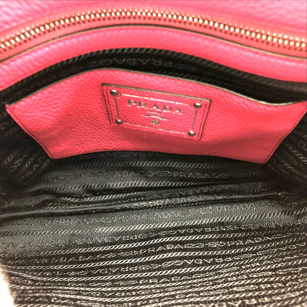 PRADA Handbag BN2853 leather pink Viterodino Women Used Authentic
