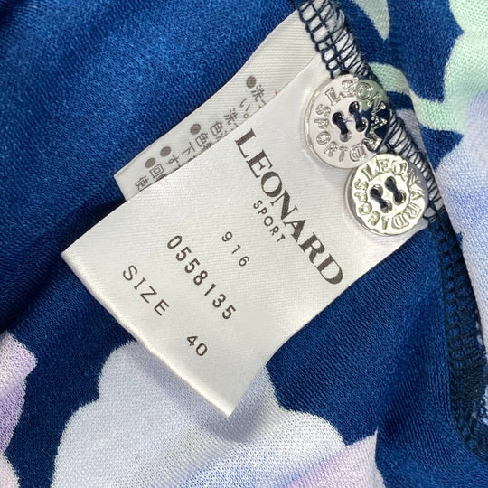 LEONARD cardigan polyester Navy Outerwear floral pattern flower 40