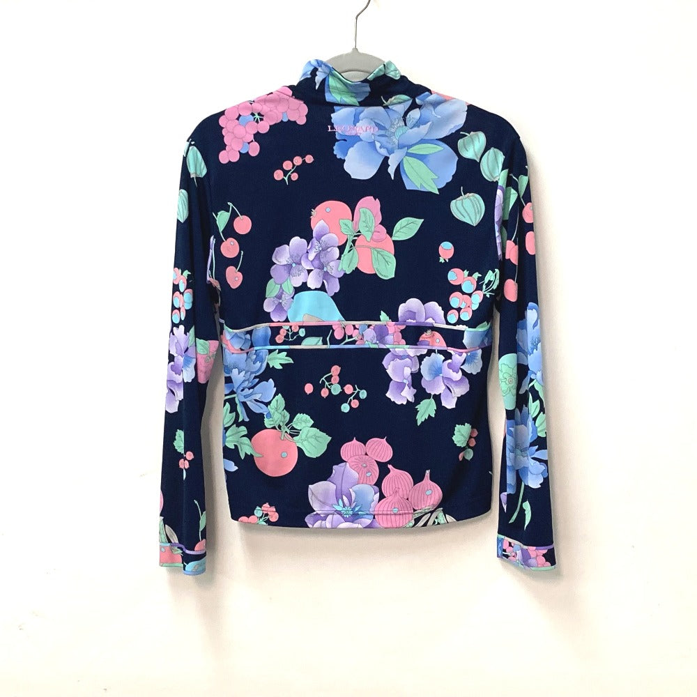 LEONARD cardigan polyester Navy Outerwear floral pattern flower 40
