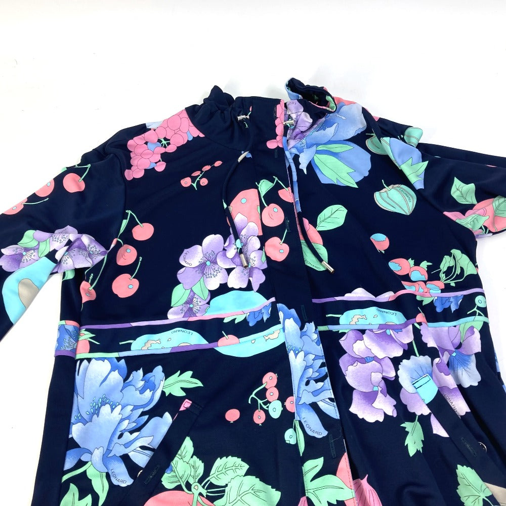 LEONARD cardigan polyester Navy Outerwear floral pattern flower 40