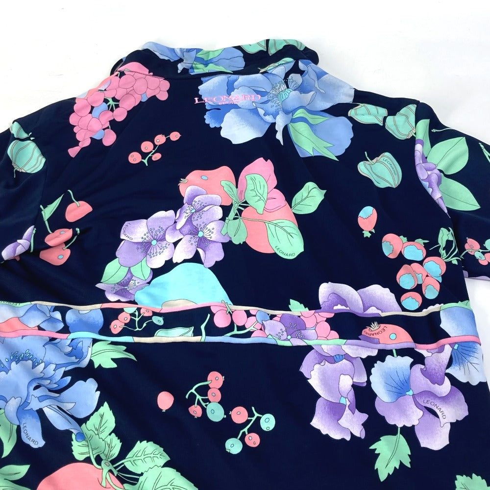 LEONARD cardigan polyester Navy Outerwear floral pattern flower 40
