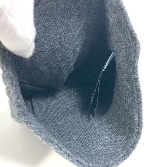 PRADA Knit hat wool gray apparel Sequin Women XS Used Authentic