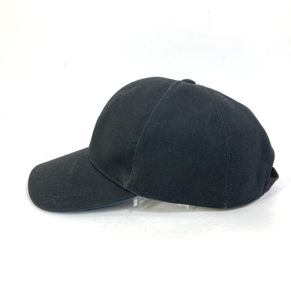PRADA cap cotton black logo mens M Used Authentic