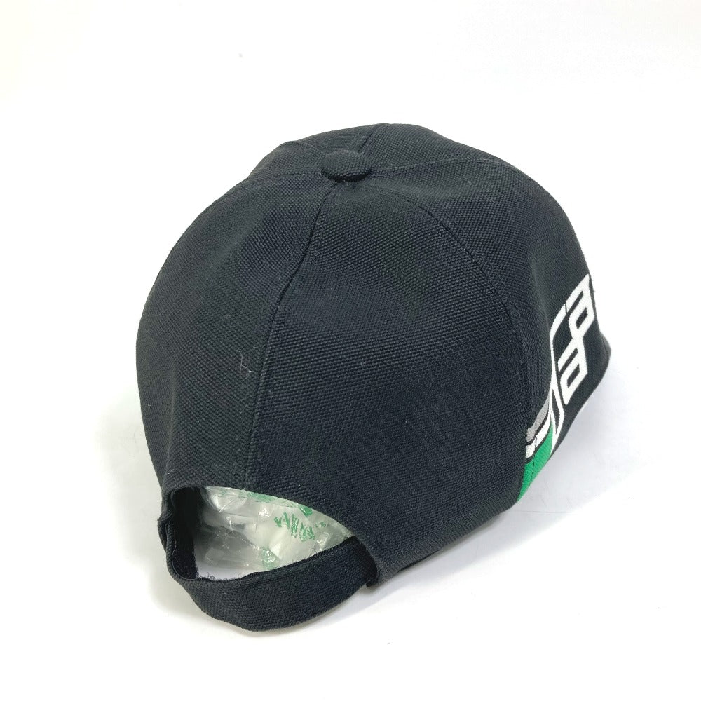 PRADA cap cotton black logo mens M Used Authentic