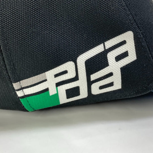 PRADA cap cotton black logo mens M Used Authentic