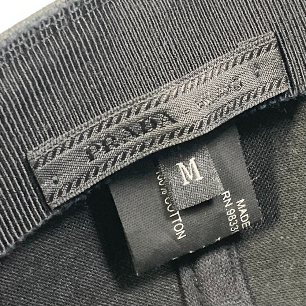 PRADA cap cotton black logo mens M Used Authentic
