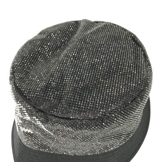 PRADA hat 1HC137 Nylon black logo studs mens L Used Authentic