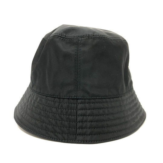 PRADA hat 1HC137 Nylon black Triangle logo Women Used Authentic