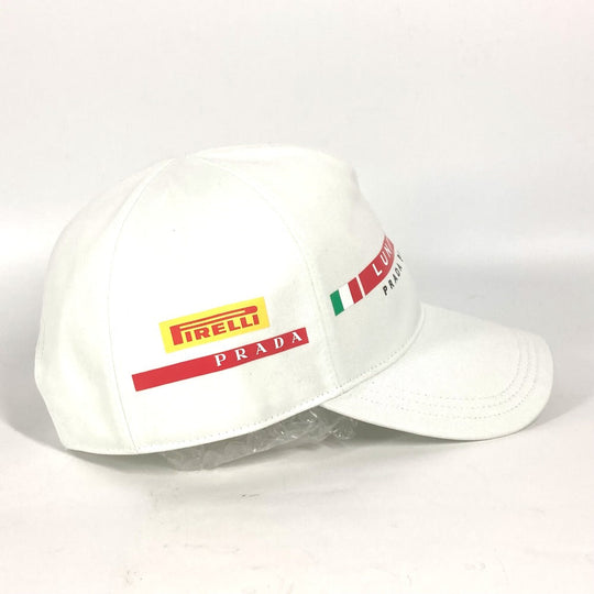 PRADA cap cotton white logo LunaRosa Luna Rossa S