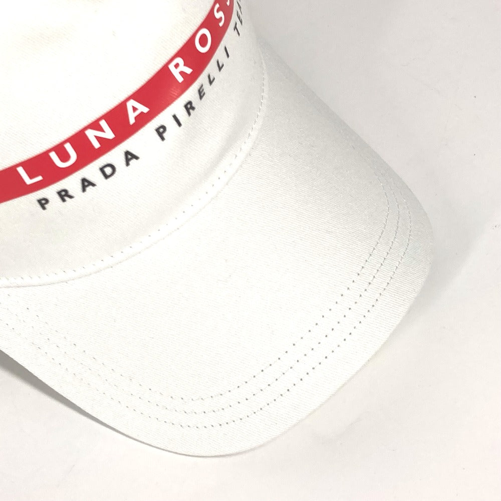 PRADA cap cotton white logo LunaRosa Luna Rossa S