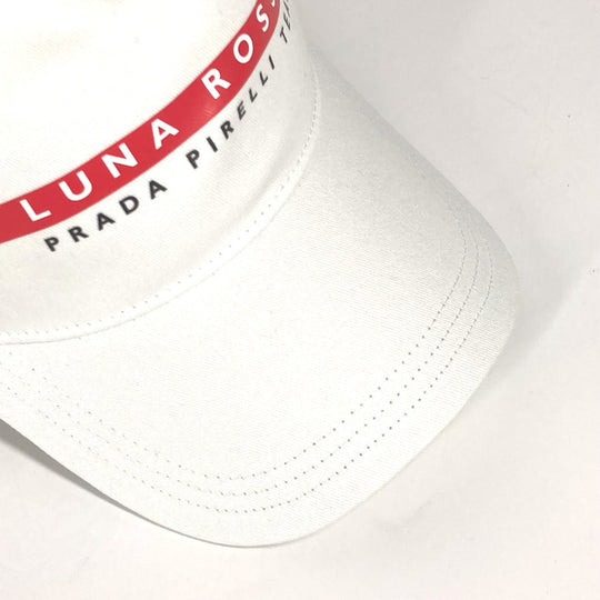 PRADA cap cotton white logo LunaRosa Luna Rossa S