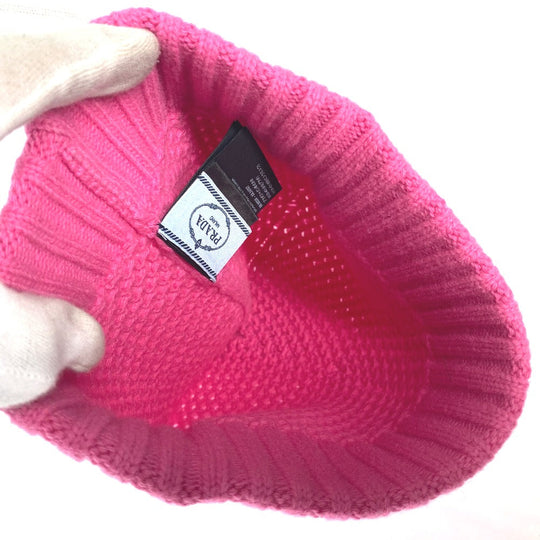 PRADA Knit hat Wool / cashmere pink mens(Unisex) Used Authentic