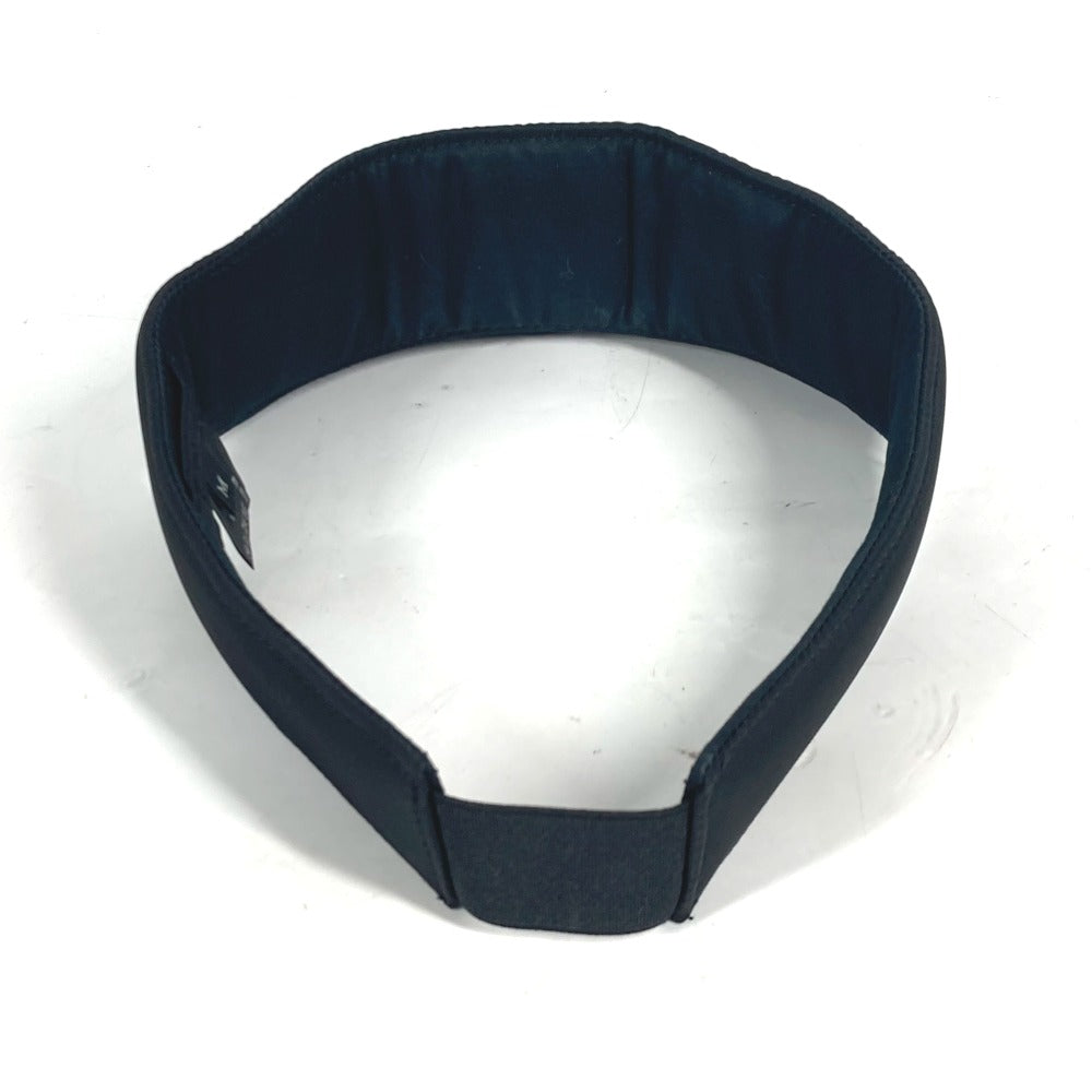 PRADA Sun visor Nylon black Triangle logo plate Women M Used Authentic