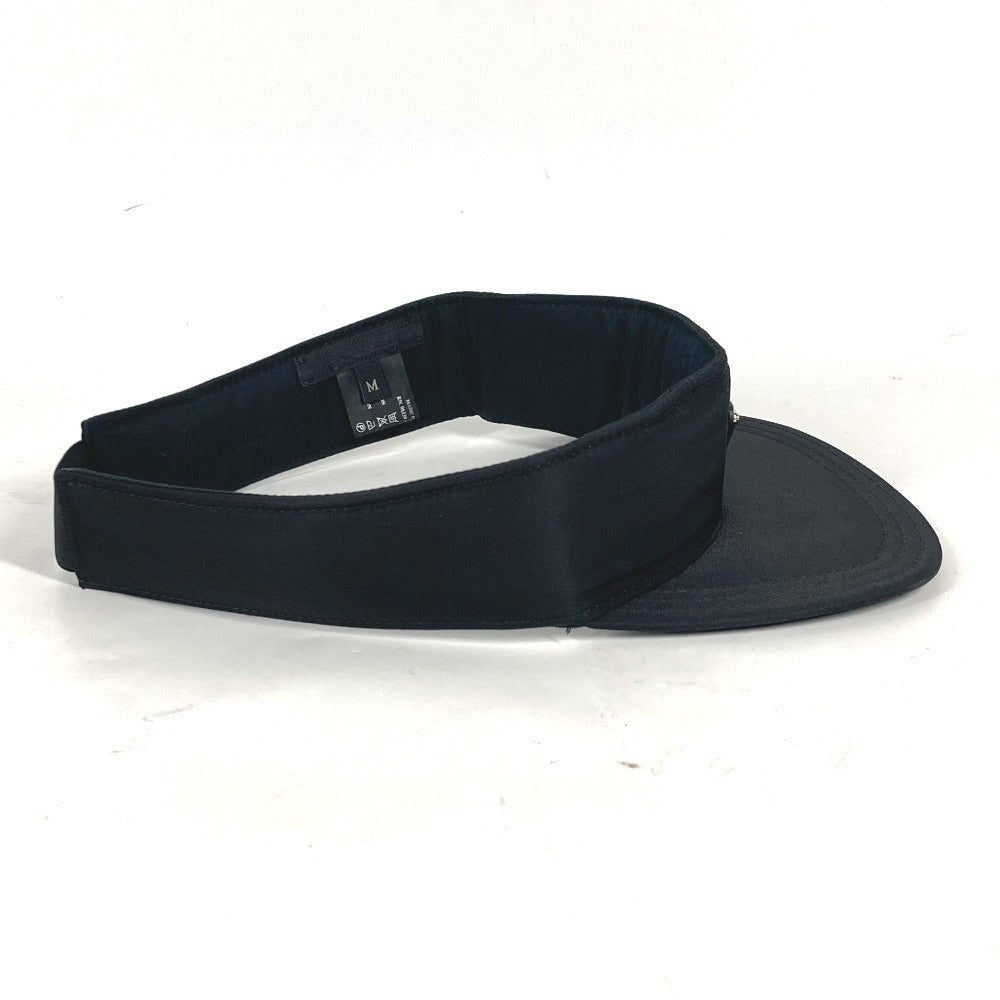 PRADA Sun visor Nylon black Triangle logo plate Women M Used Authentic