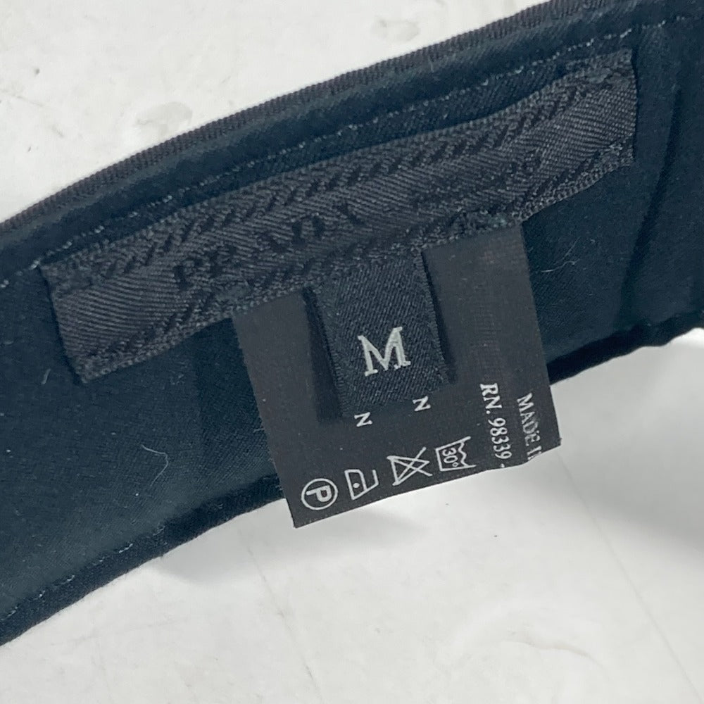 PRADA Sun visor Nylon black Triangle logo plate Women M Used Authentic