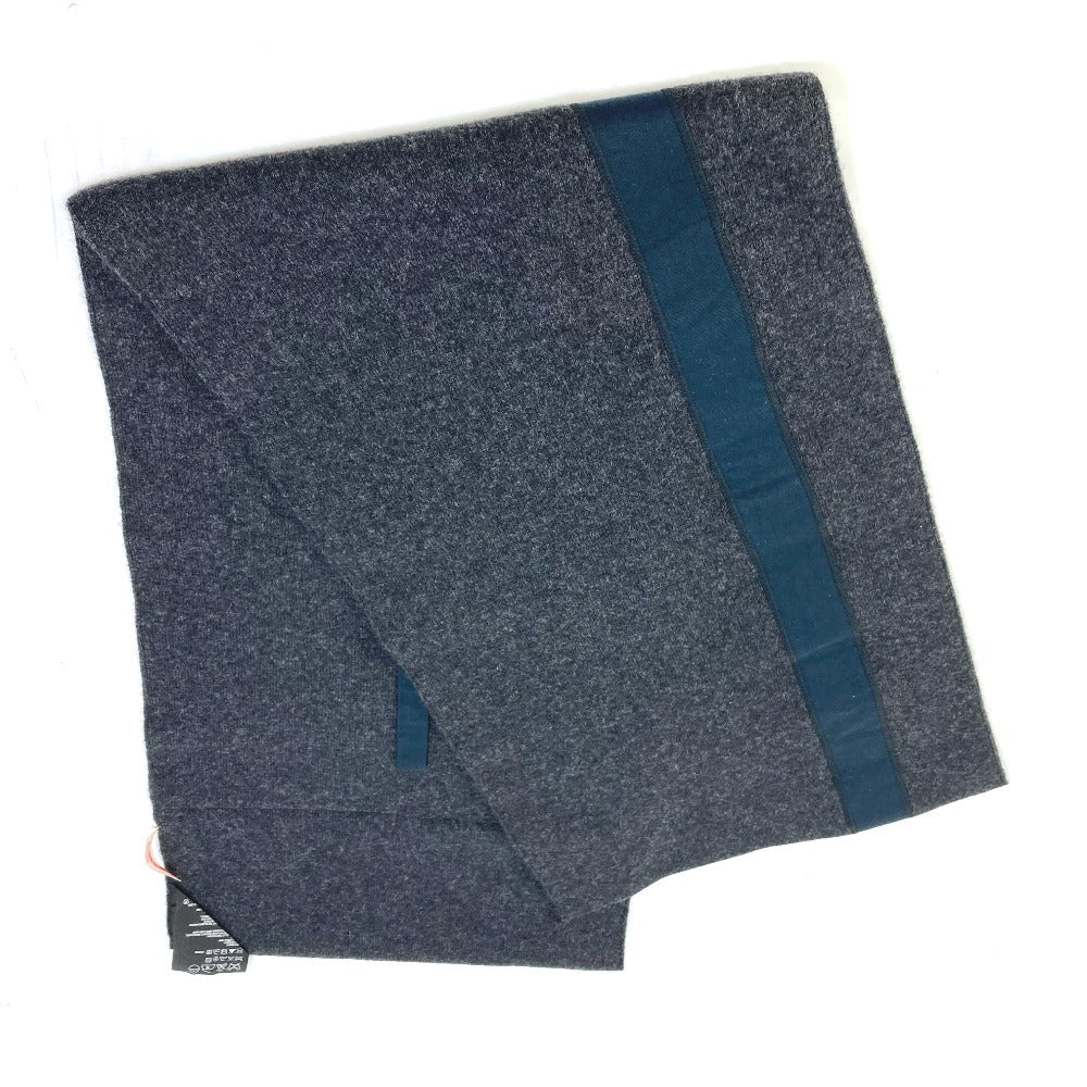 PRADA Scarf cotton gray Sports logo mens Used Authentic