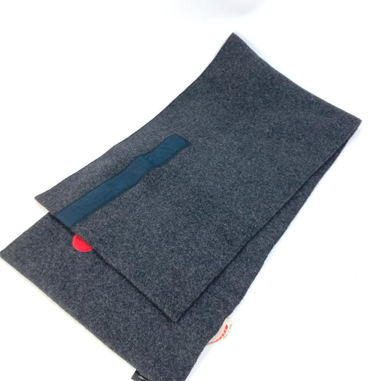 PRADA Scarf cotton gray Sports logo mens Used Authentic