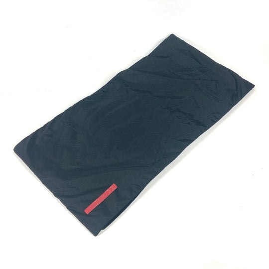 PRADA Scarf Nylon black Sports logo unisex(Unisex) Used Authentic