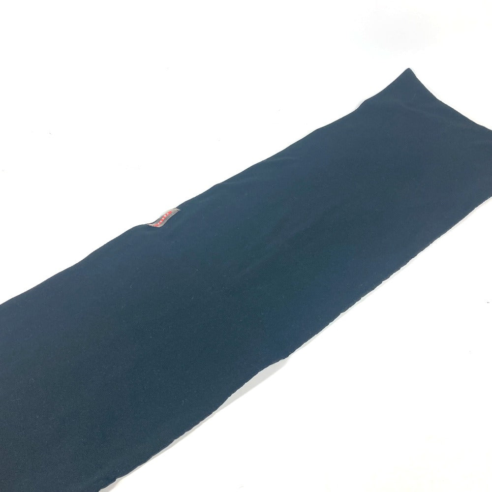 PRADA Scarf Nylon black Sports logo unisex(Unisex) Used Authentic