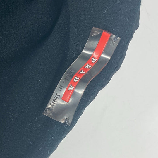 PRADA Scarf Nylon black Sports logo unisex(Unisex) Used Authentic