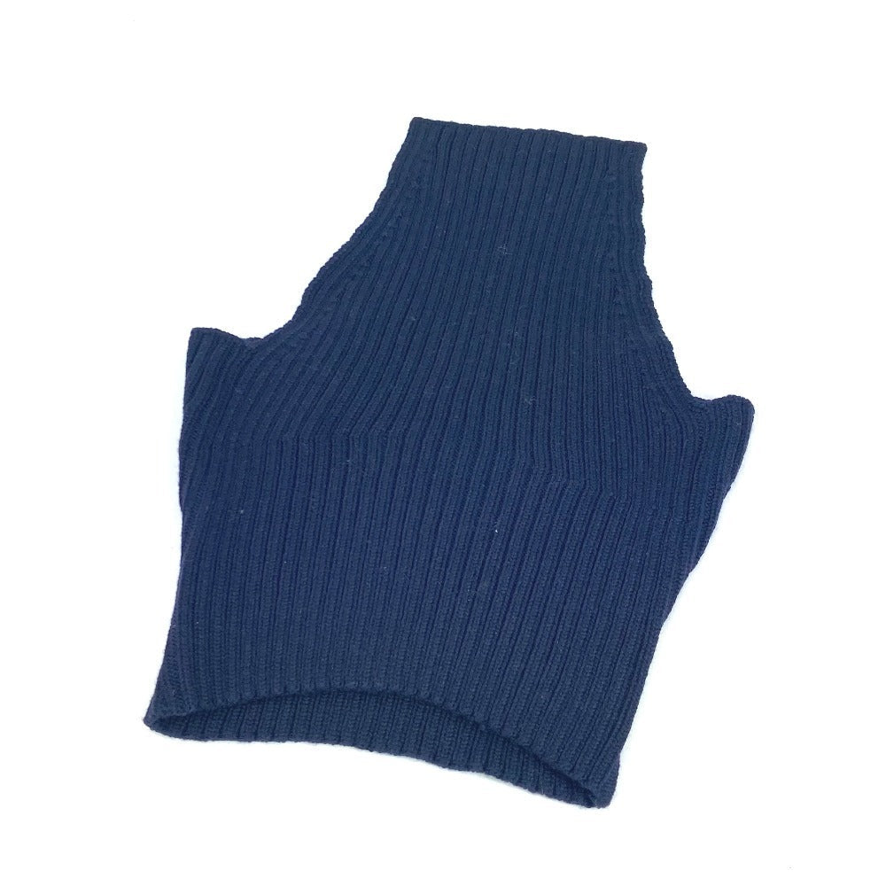 PRADA Scarf wool Navy neck warmer unisex(Unisex) Used Authentic