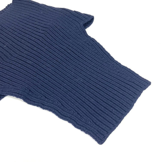 PRADA Scarf wool Navy neck warmer unisex(Unisex) Used Authentic