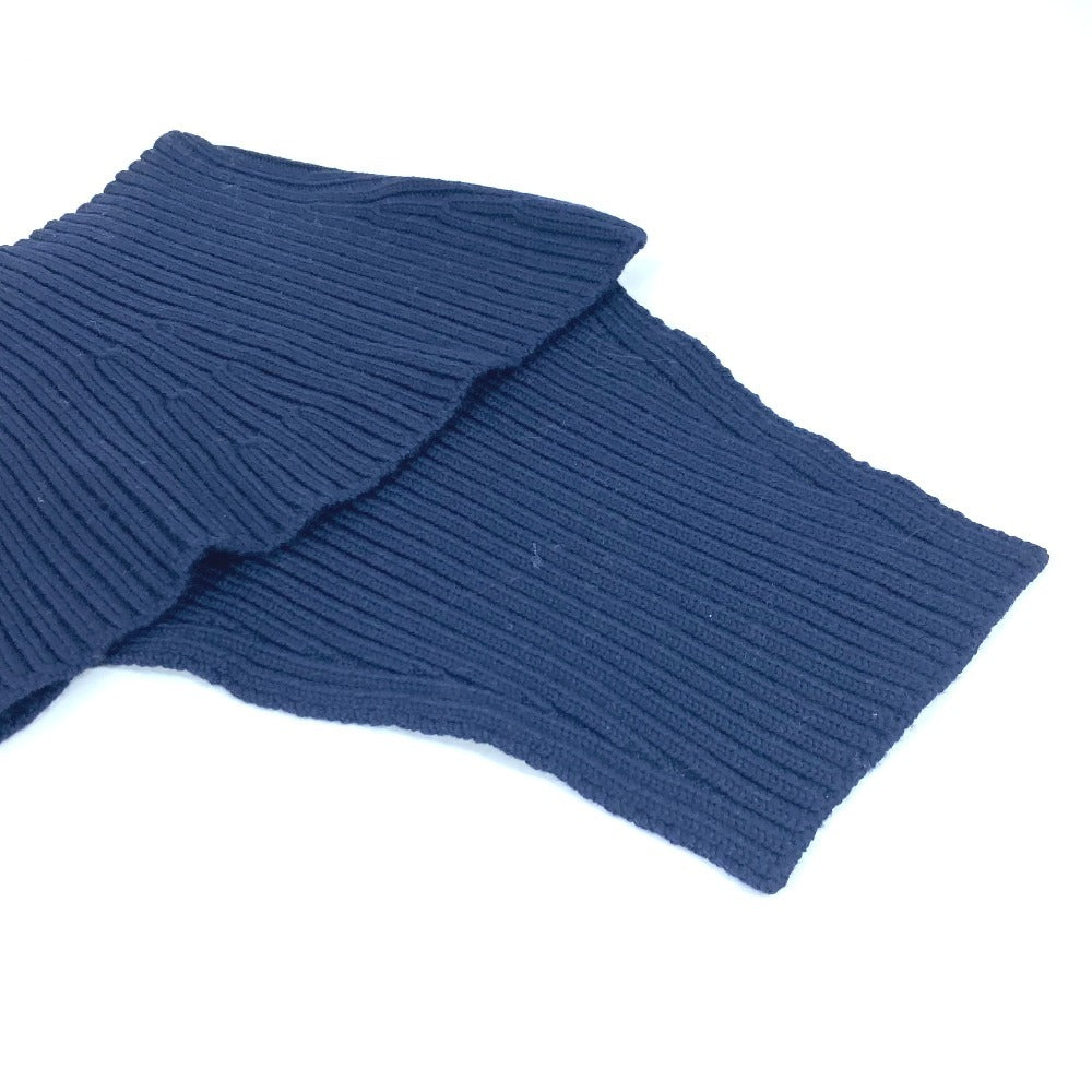 PRADA Scarf wool Navy neck warmer unisex(Unisex) Used Authentic