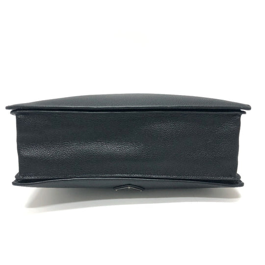 PRADA Shoulder Bag 2VH013 leather black Triangular plate mens Used Authentic
