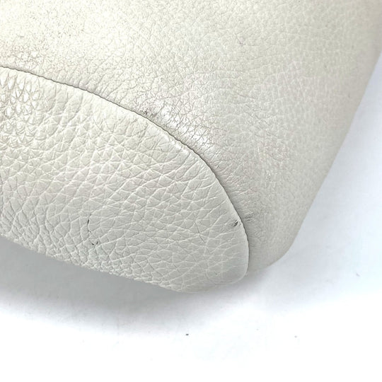 PRADA Sling bag 2VZ098 leather white Triangle logo Cross Vitello Dino Leather Bag mens Used Authentic