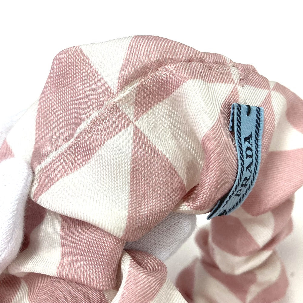 PRADA hair accessory 1IF015 Nylon pink Triangle logo plate logo Women Used Authentic