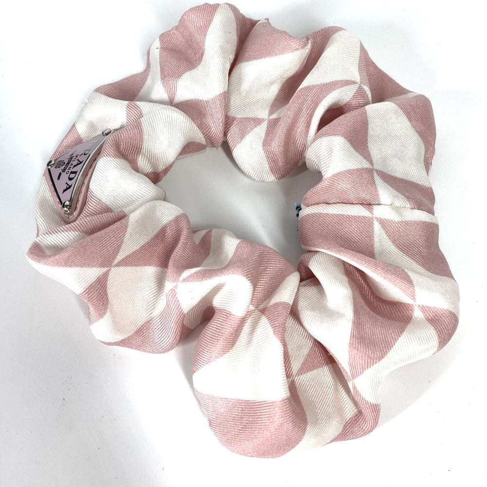 PRADA hair accessory 1IF015 Nylon pink Triangle logo plate logo Women Used Authentic