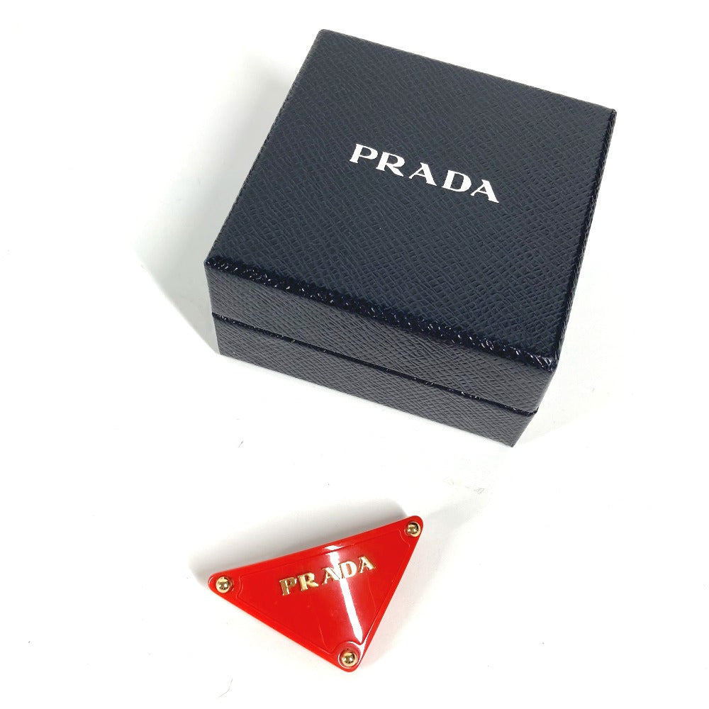 PRADA Valletta plastic Red Triangle logo Women Used Authentic