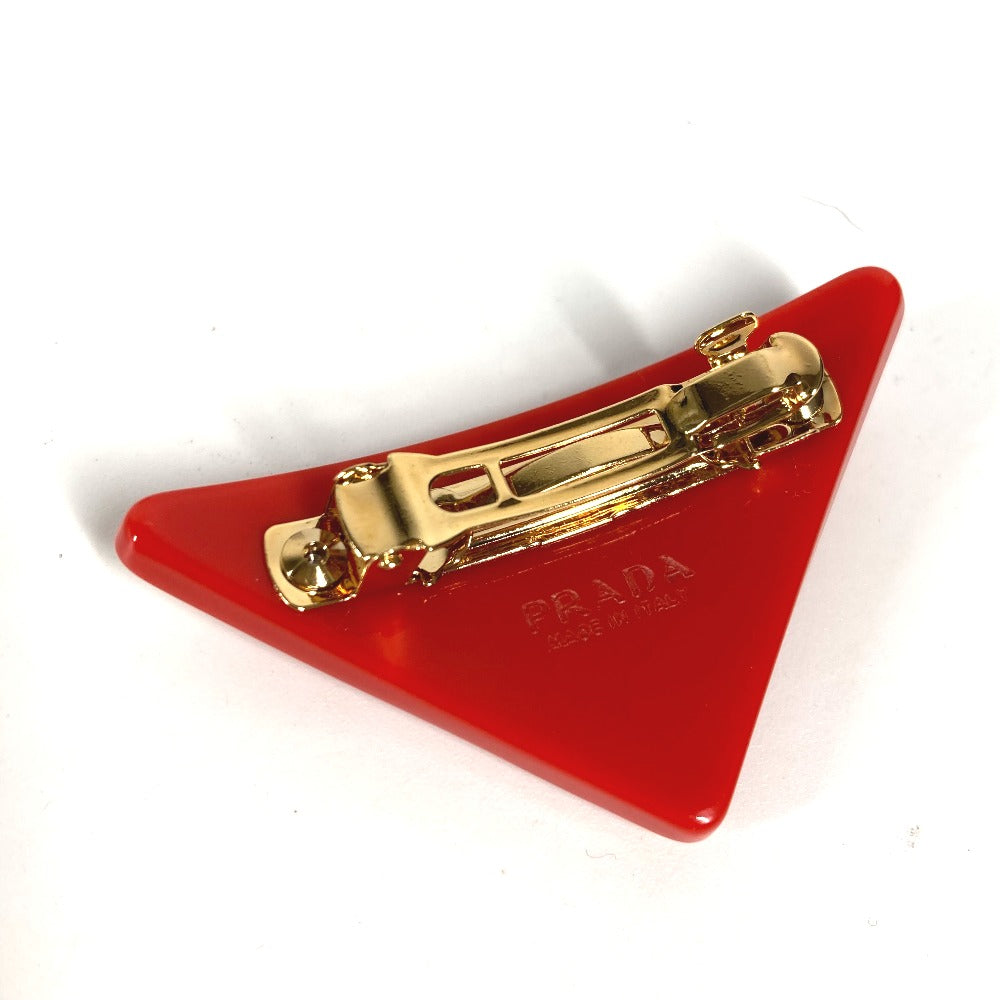 PRADA Valletta plastic Red Triangle logo Women Used Authentic