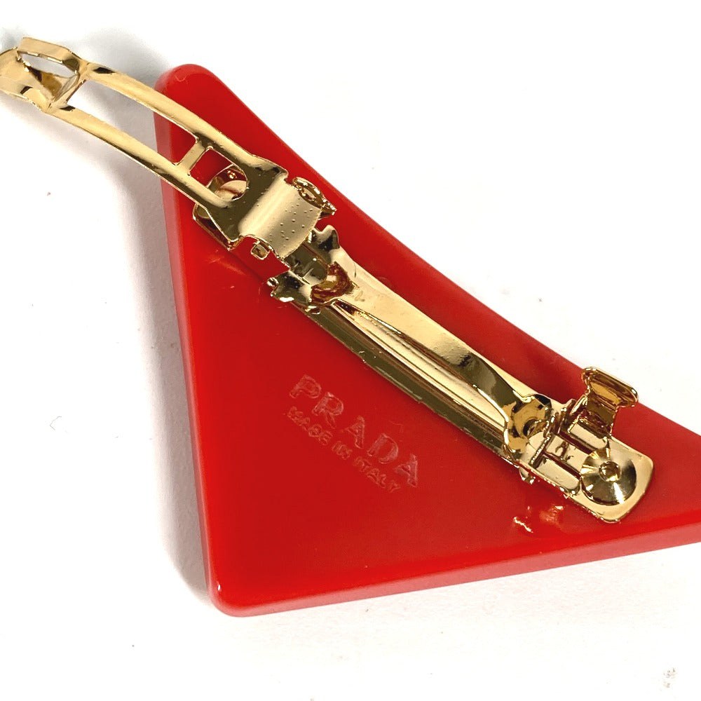 PRADA Valletta plastic Red Triangle logo Women Used Authentic