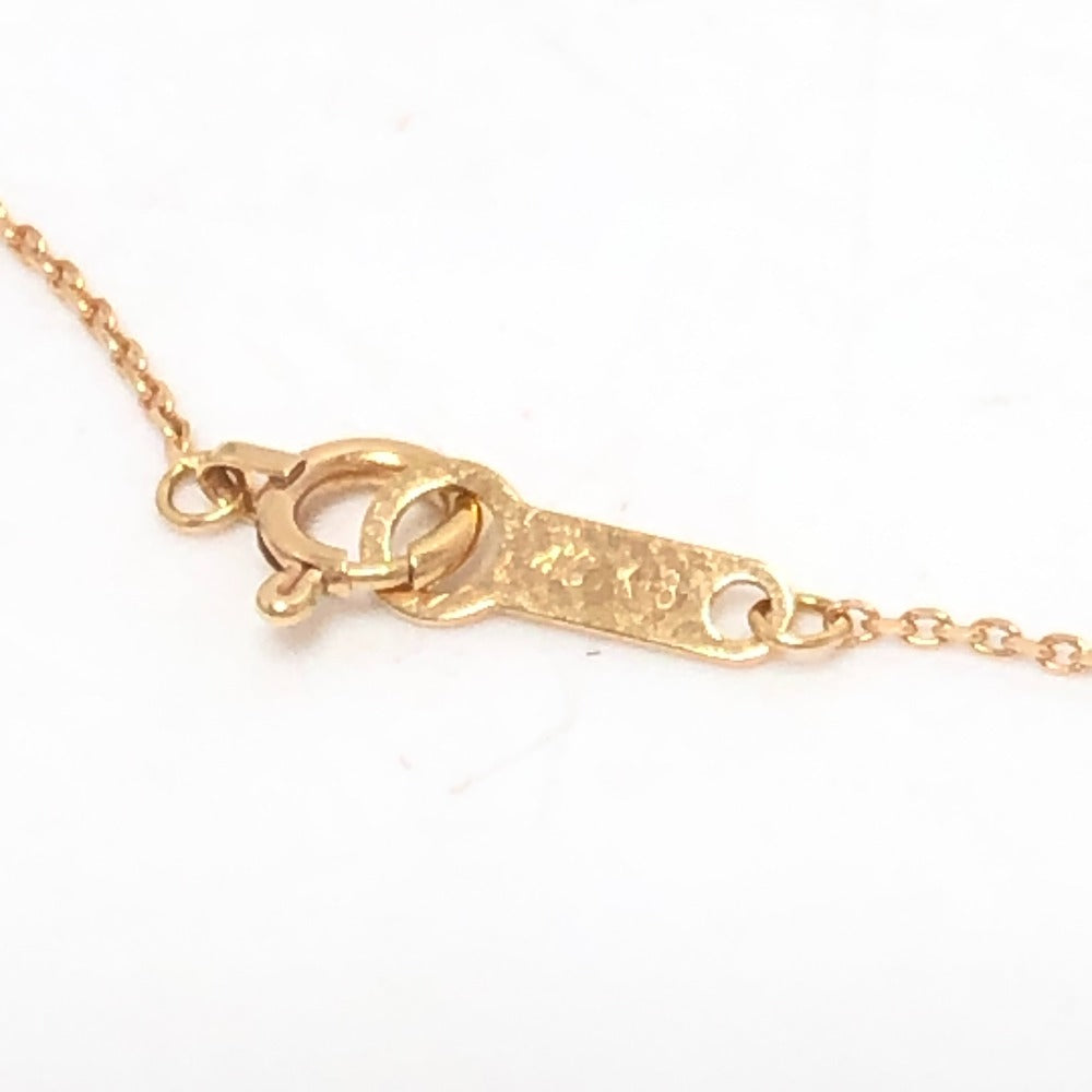 4℃ Necklace 18K Pink Gold gold K18 Diamond W Ring Women Used Authentic