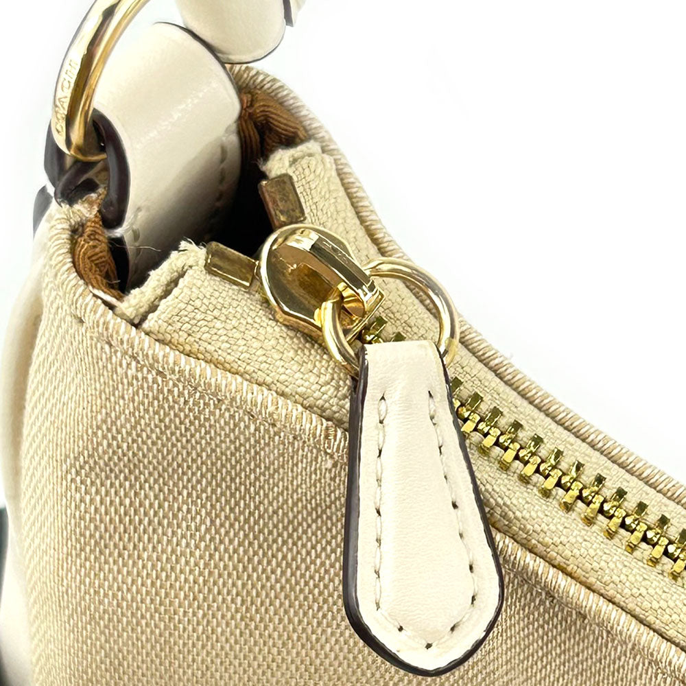 COACH Shoulder Bag F73159 Canvas, Leather beige Women Used Authentic