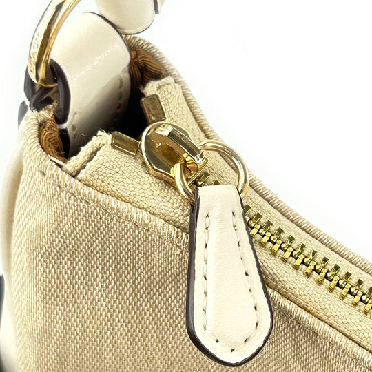 COACH Shoulder Bag F73159 Canvas, Leather beige Women Used Authentic