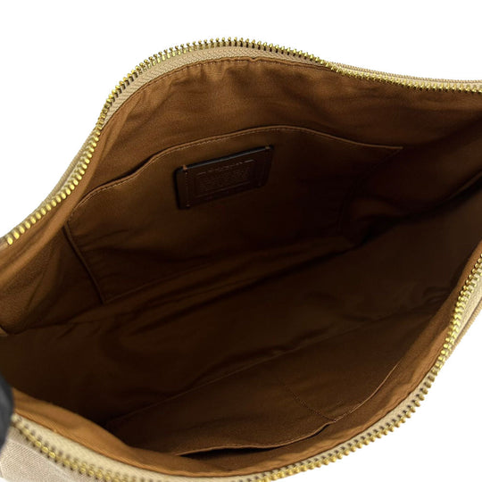 COACH Shoulder Bag F73159 Canvas, Leather beige Women Used Authentic