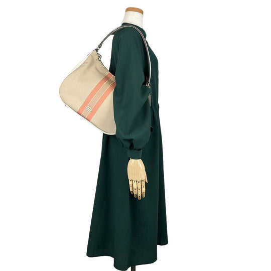 COACH Shoulder Bag F73159 Canvas, Leather beige Women Used Authentic