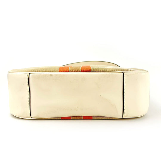 COACH Shoulder Bag F73159 Canvas, Leather beige Women Used Authentic