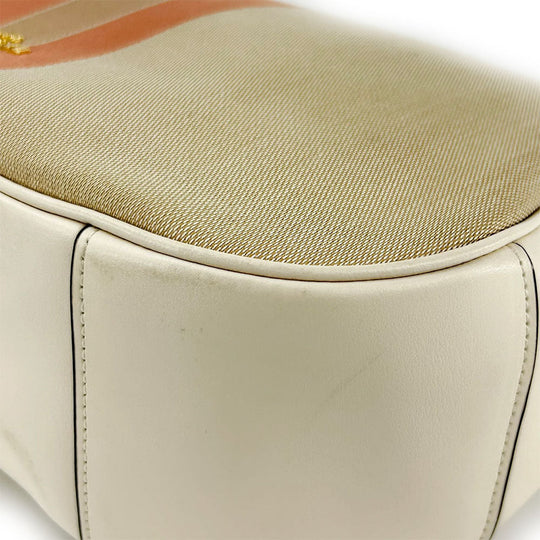 COACH Shoulder Bag F73159 Canvas, Leather beige Women Used Authentic