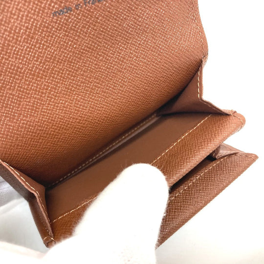 LOUIS VUITTON Coin case M61930 Monogram canvas Brown Monogram Portonet Plat Women Used Authentic