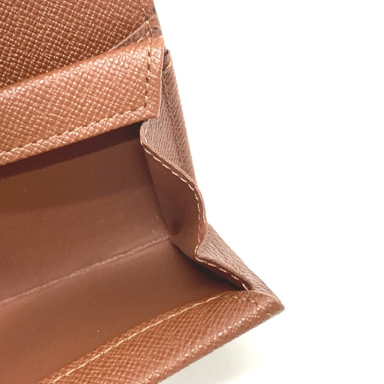 LOUIS VUITTON Coin case M61930 Monogram canvas Brown Monogram Portonet Plat Women Used Authentic