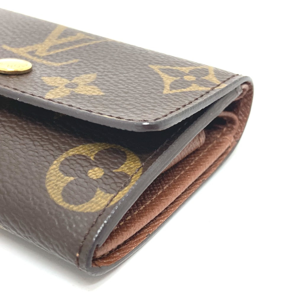 LOUIS VUITTON Coin case M61930 Monogram canvas Brown Monogram Portonet Plat Women Used Authentic