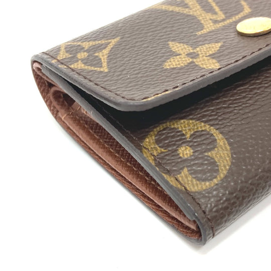 LOUIS VUITTON Coin case M61930 Monogram canvas Brown Monogram Portonet Plat Women Used Authentic