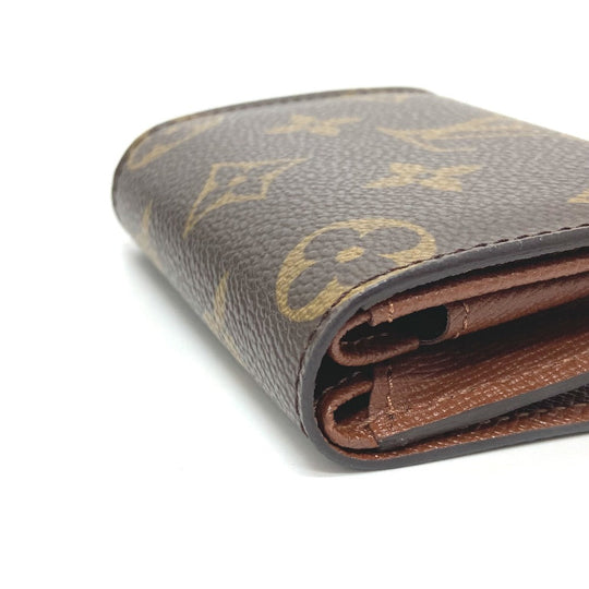 LOUIS VUITTON Coin case M61930 Monogram canvas Brown Monogram Portonet Plat Women Used Authentic