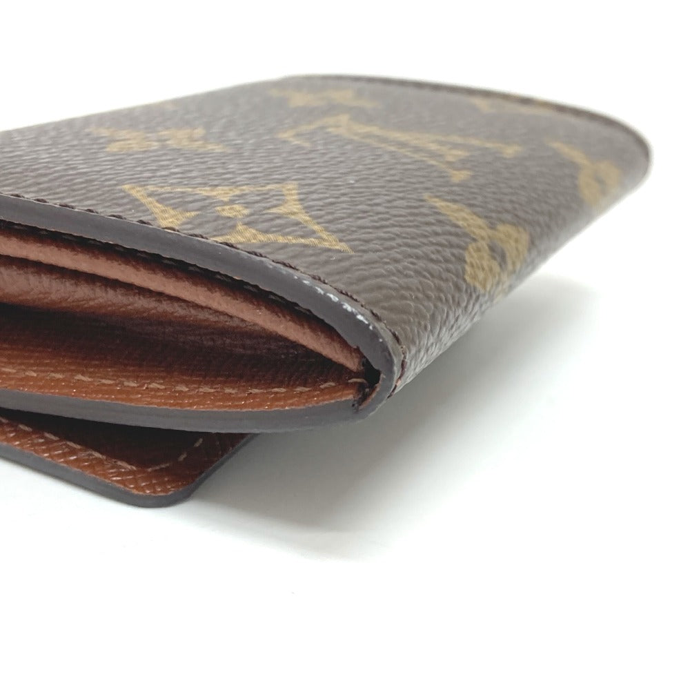 LOUIS VUITTON Coin case M61930 Monogram canvas Brown Monogram Portonet Plat Women Used Authentic