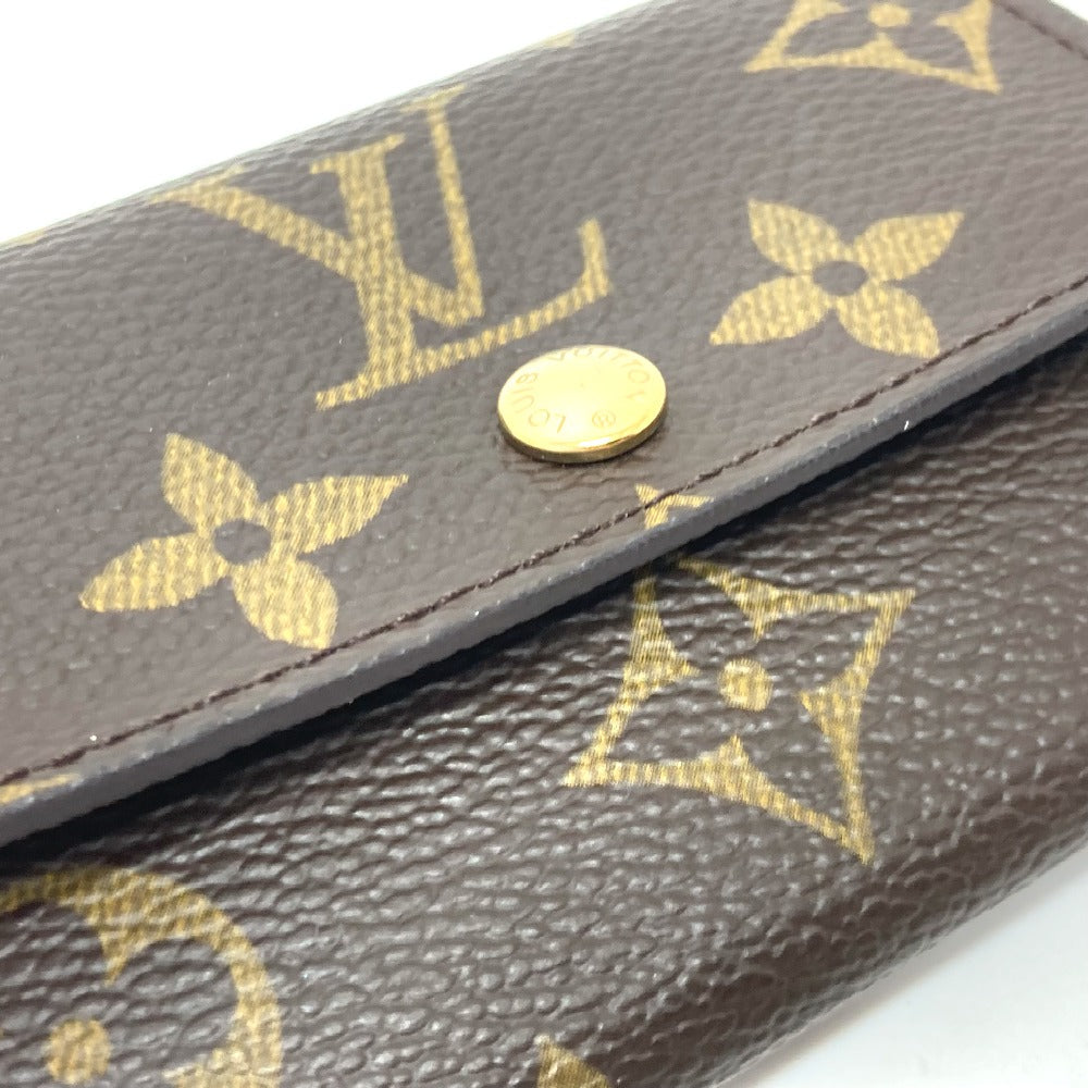 LOUIS VUITTON Coin case M61930 Monogram canvas Brown Monogram Portonet Plat Women Used Authentic